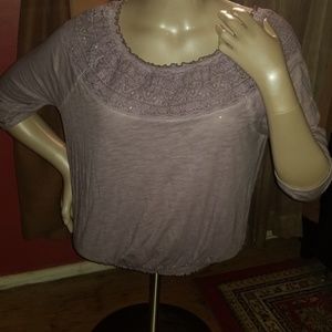 Lilac colored cotton top